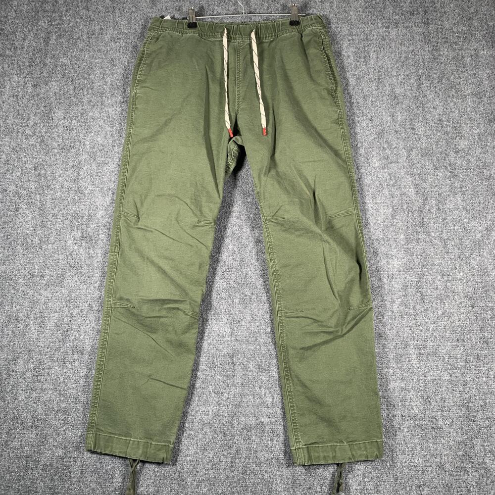 Topo Designs Pants Womens Large Green Organic Cotton Twill Chino Drawstring